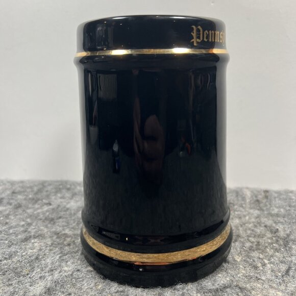 Penn State University 6" Black & Gold Ceramic Beer Stein Nittany Lions - Picture 4 of 9